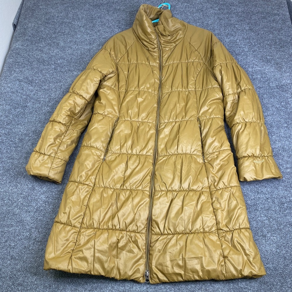 Patagonia Lidia Parka Womens XL Mustard Gold Insulated Quilted Puffer Coat 28205
